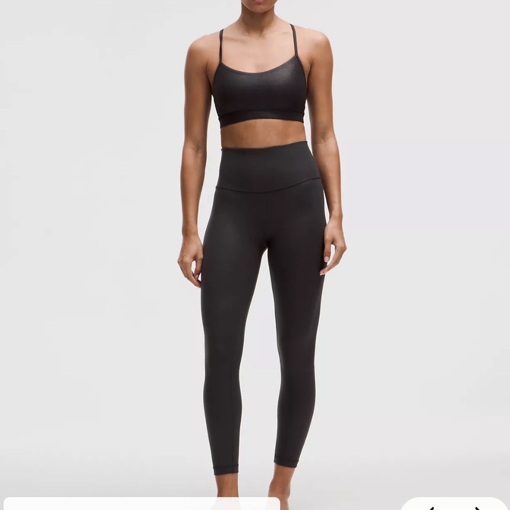 Lululemon Align high rise shimmer black leggings 25”